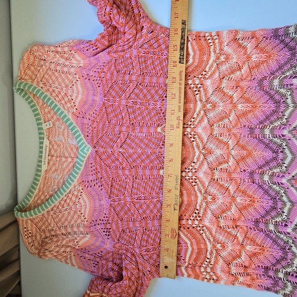 Soft Surroundings Rosita Knit Sweater Top 3/4 sleeve Cotton Multicolor Sz Medium - Picture 8 of 12